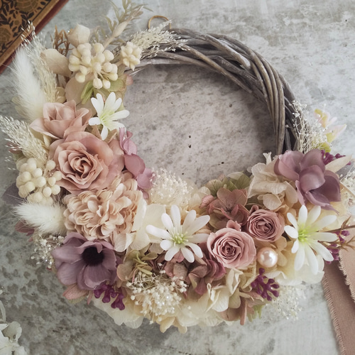 Lune Bonheur＜French café＞＊ハーフムーンリース＊＊春