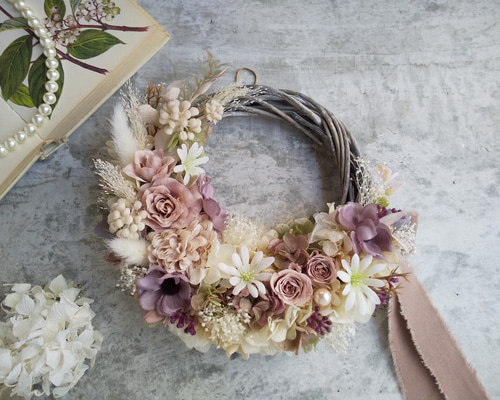 Lune Bonheur＜French café＞＊ハーフムーンリース＊＊春