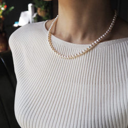 pearl necklace_珍珠項鍊 淡水珍珠 白色珍珠 各尺寸珍珠 客製化 第4張的照片