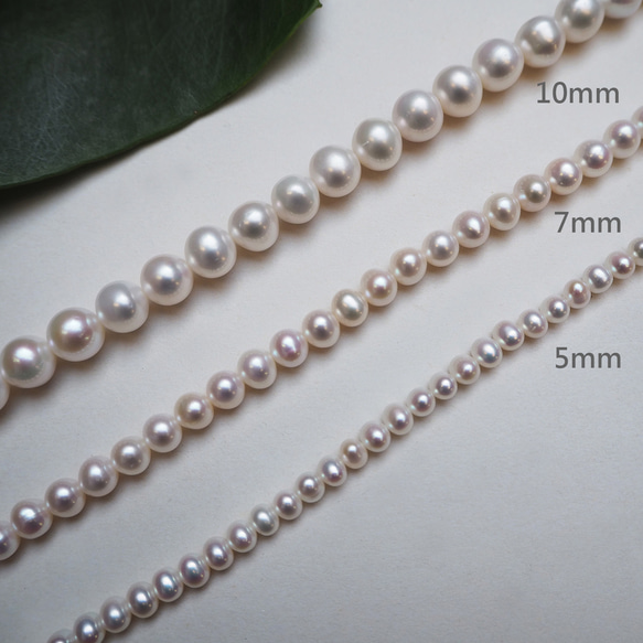 pearl necklace_珍珠項鍊 淡水珍珠 白色珍珠 各尺寸珍珠 客製化 第2張的照片