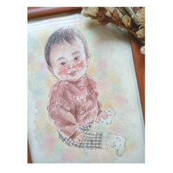 似顔絵オーダー　似顔絵　A4サイズ　14名様　還暦祝い 似顔絵オーダー 似顔絵 イラスト 還暦祝い ファミリー