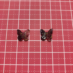 10個　クリア　ガラスビーズ　蝶々　ブラック　グレー　ゴールド　アモール 4枚目の画像