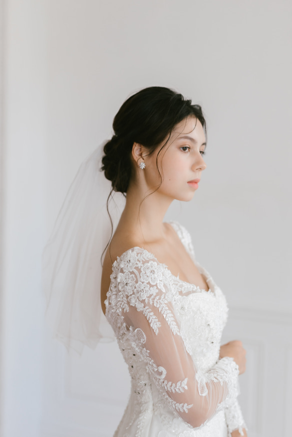 Miller 米樂婚飾品牌 - 珍珠單層短頭紗 第2張的照片