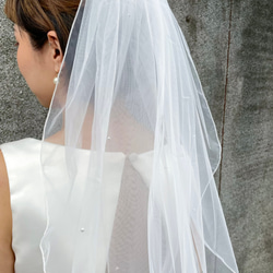 Miller 米樂婚飾品牌 - 珍珠單層短頭紗 第5張的照片
