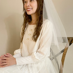 Miller 米樂婚飾品牌 - 素紗.雙層素頭紗.新娘頭紗 第3張的照片