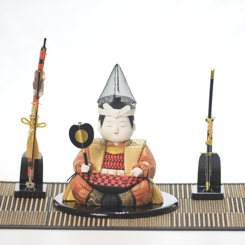 五月人形 木目込み人形 【大将】橙 五月人形・こいのぼり 有松