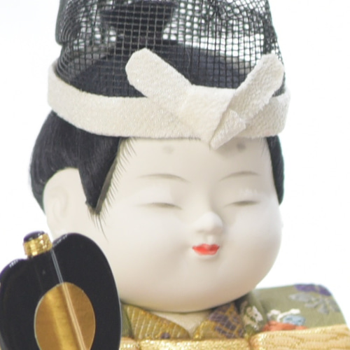 五月人形 兜飾り 木目込み人形 【大将】 橙 五月人形・こいのぼり 有松