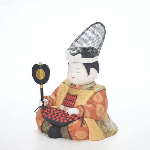 五月人形 兜飾り 木目込み人形 【大将】 橙 五月人形・こいのぼり 有松