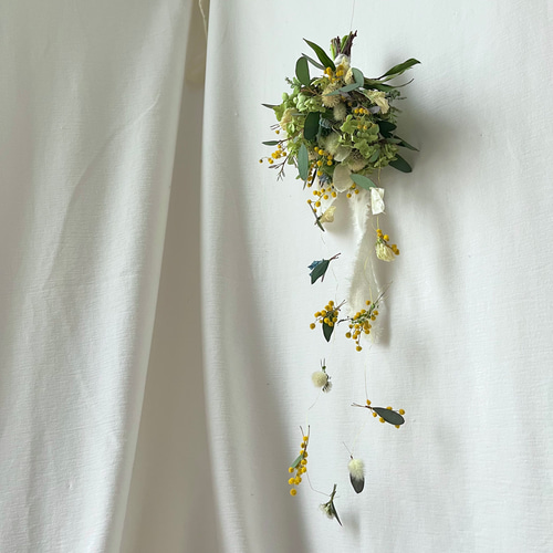 スワッグ(ミモザ&モビール) / ドライフラワー　ミモザ　フラワーモビール スワッグ(ミモザ&モビール) / ドライフラワー ミモザ フラワーモビール