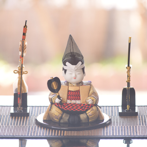 五月 人形 (大) 木目込み 人形 五月人形 木目込み人形 【大将】橙 五月人形・こいのぼり 有松人形工房