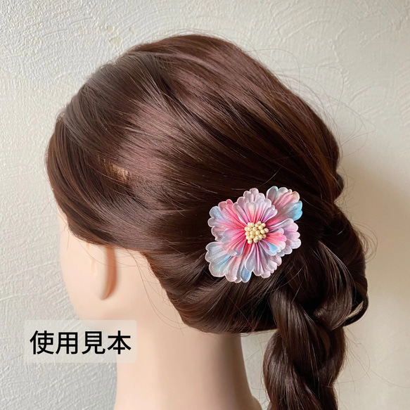 つまみ細工 ヘアクリップ ⑥ 4枚目の画像