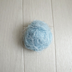 高品質亞麻圍巾霜藍色 x 亞麻淺藍色 第7張的照片