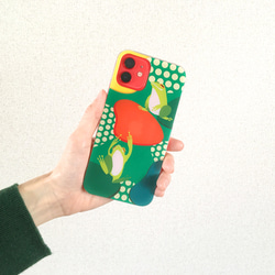 【受注製作品】カエルのiPhoneケース《Android対応》ハードケース スマホケース 名入れ 動物 両生類 蛙グッズ 7枚目の画像