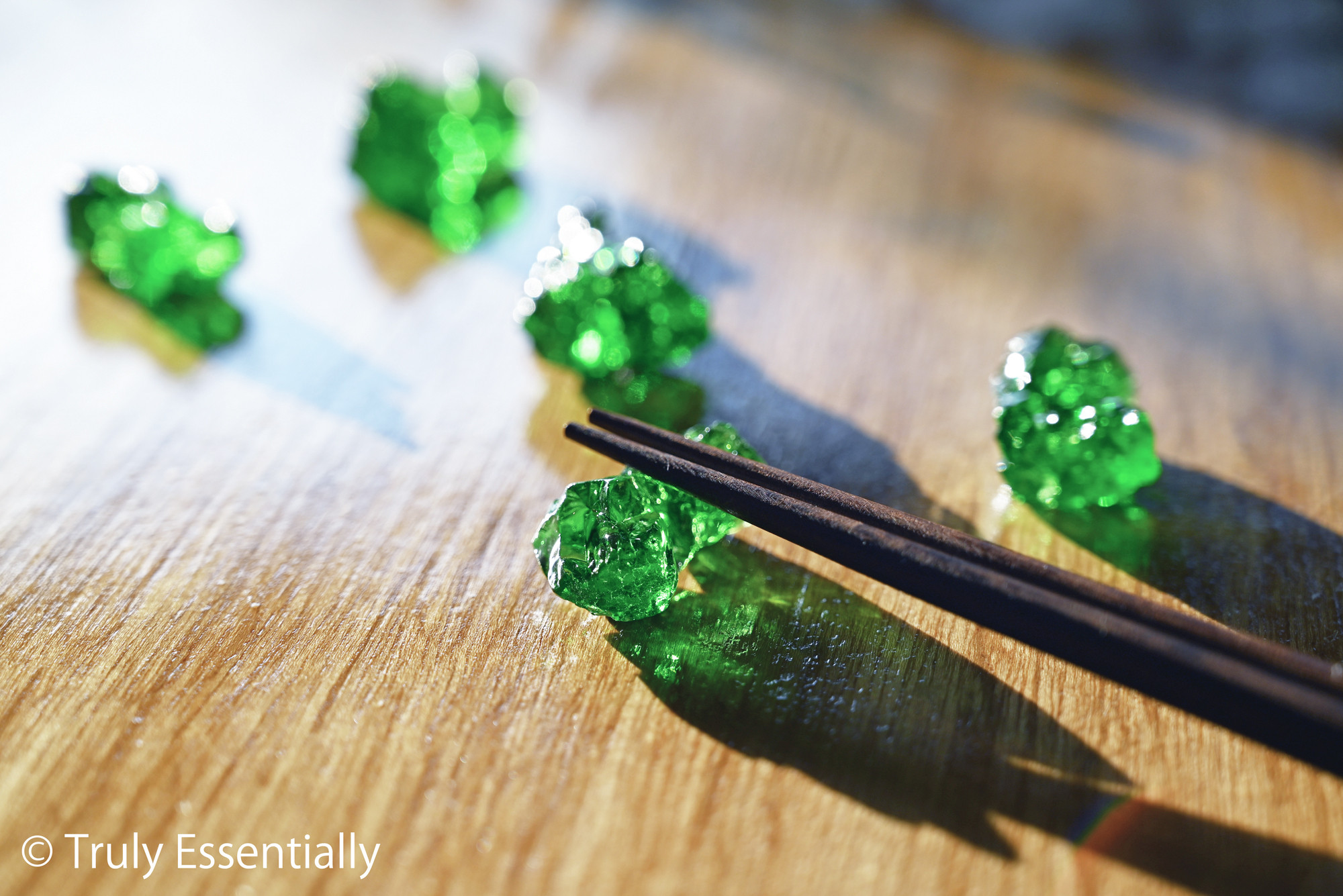 【５点セット】●「 みどりのガラス 」シリーズ、箸置き＃２