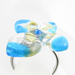 ありったけのクォーツに紫陽花が咲くように、君の笑顔も咲き乱れてほしい♪(創作リング)SR858 4枚目の画像