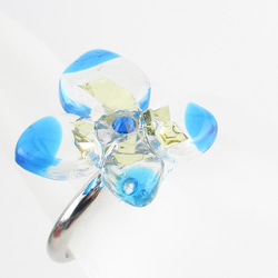 ありったけのクォーツに紫陽花が咲くように、君の笑顔も咲き乱れてほしい♪(創作リング)SR858 2枚目の画像