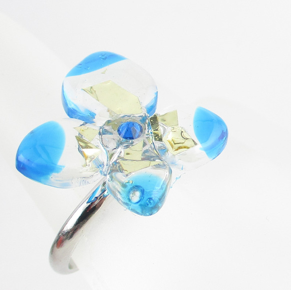 ありったけのクォーツに紫陽花が咲くように、君の笑顔も咲き乱れてほしい♪(創作リング)SR858 2枚目の画像