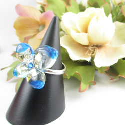 ありったけのクォーツに紫陽花が咲くように、君の笑顔も咲き乱れてほしい♪(創作リング)SR858 1枚目の画像