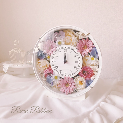 花時計 壁掛け ギフト おしゃれ プレゼント 結婚のプレゼント 両親贈呈