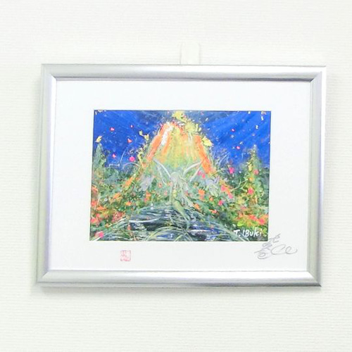 【人気商品！】 彩原画 46×34 額サイズ 純銀箔 純金箔 「不思議な力」A4 絵画