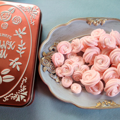 Creema限定』Thank You缶 バラのアイシングクッキー缶※ローズの