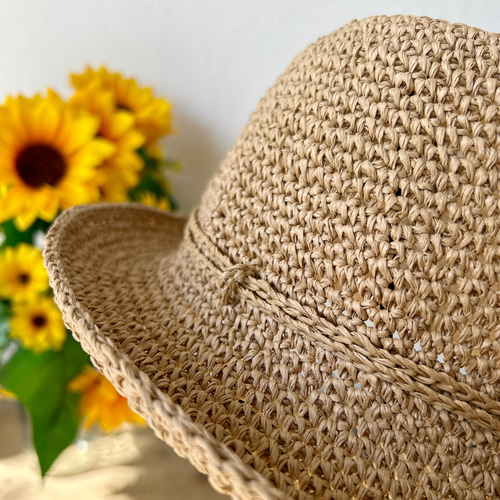 日本/ささ和紙】春夏ハット＊キャノチェ風ショートブリム＊SASAWASHI