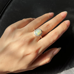 ［opal×silver ring］オパールリング、シルバーリング 3枚目の画像