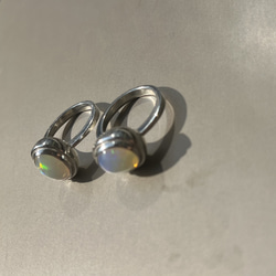 ［opal×silver ring］オパールリング、シルバーリング 6枚目の画像