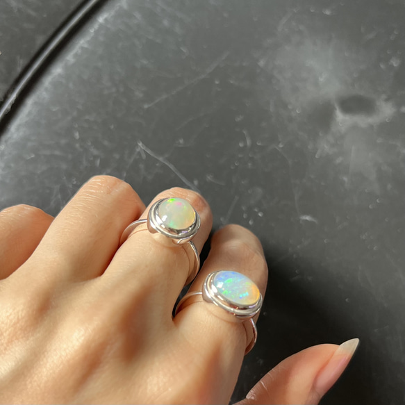 ［opal×silver ring］オパールリング、シルバーリング 14枚目の画像