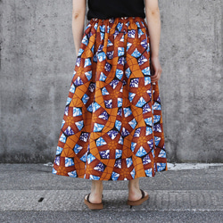 アフリカ布のロングスカート（アフリカンプリント）ロング・マキシ 4枚目の画像