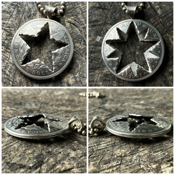 アメリカ カットコイン ペンダント モルガンダラー ネックレス 銀貨 シルバー900% アクセサリー ブランド ReD 3枚目の画像