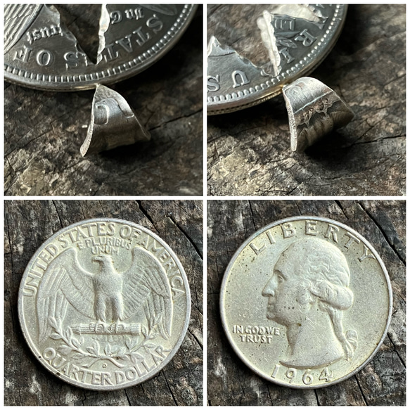アメリカ カットコイン ペンダント モルガンダラー ネックレス 銀貨 シルバー900% アクセサリー ブランド ReD 4枚目の画像