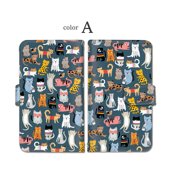 ネコ好き 可愛い ブサ猫 ベルトタイプ 手帳型 スマホケース アイフォン アンドロイド対応多数 animal_0113a 10枚目の画像