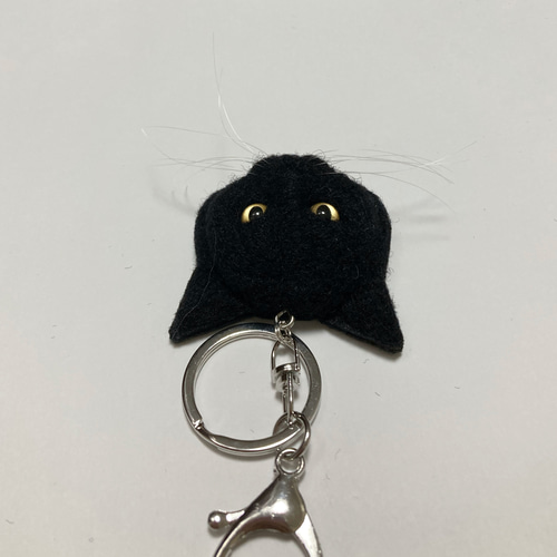 takaten様 羊毛フェルト 猫キーホルダー 黒猫 羊毛フェルト 猫キーホルダー 黒猫 金眼 キーホルダー まめちま 通販