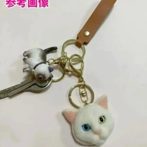 羊毛フェルト 猫キーホルダー 黒猫 金眼 キーホルダー まめちま 通販