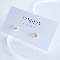 アクアマリン 一粒ピアス ４ｍｍ　3月誕生石　サージカルステンレス　金属アレルギー対応　天然石　つけっぱなし　小粒　 14枚目の画像