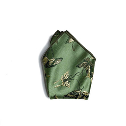Mr. Bart-green lake green-butterfly-pocket square-pocket square 4枚目の画像