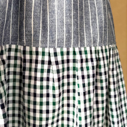 爽やかなブルー系　三段ティアードスカート 7枚目の画像