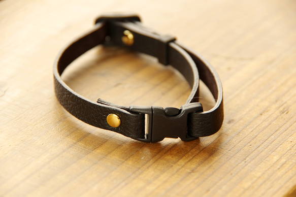 《RUSSETY》Soft leather cat collar　やさしい革の猫用首輪《5colors》 9枚目の画像