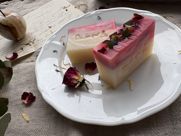 ドライフラワー石鹸　Fleur Soap 　雑貨石鹸　ギフト　アンティーク　結婚式　お祝い【1個】 6枚目の画像