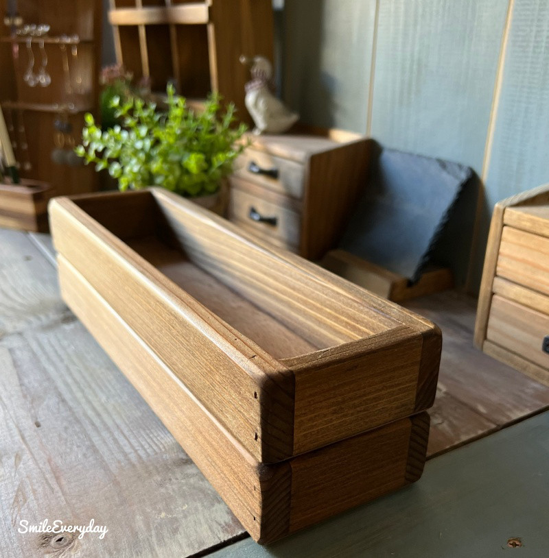 薔薇 木製 仕切りケース トールペイント （薔薇 木製 仕切りケース  