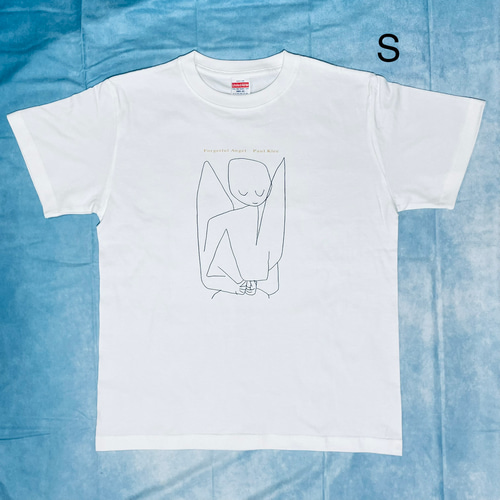 パウル・クレー 忘れっぽい天使 綿5.6オンスTシャツ 白 SML