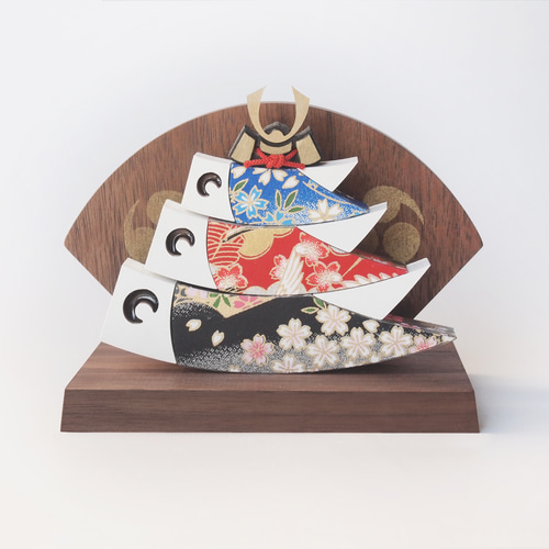 お値下げ⭐️【兜】五月人形/こどもの日⭐️端午の節句に　こいのぼり 受注制作☆端午の節句☆鯉のぼりと兜の五月人形☆こどもの日