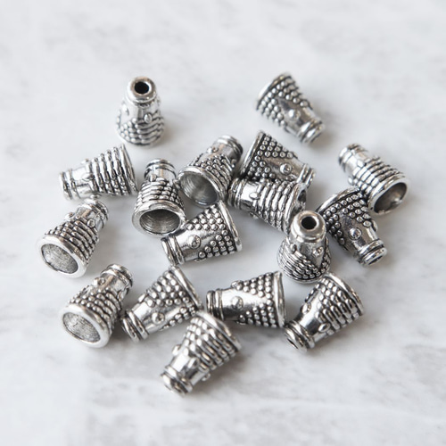 六字真言彫刻入り】数珠 念珠 パーツ 親玉 ボサ チベット メタルビーズ