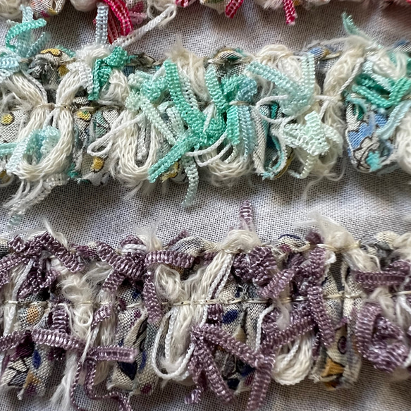 【50厘米起】FC-0463蕾絲蕾絲緞帶編織流蘇流蘇蕾絲緞帶材質 第3張的照片