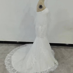 免運費！婚紗 人魚線3D立體蕾絲刺繡 華麗列車新娘/婚禮/酒會 第4張的照片