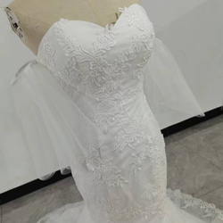 免運費！婚紗 人魚線3D立體蕾絲刺繡 華麗列車新娘/婚禮/酒會 第2張的照片