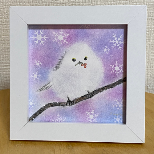 シマエナガちゃん パステルアート 原画 絵画 nananiji 通販