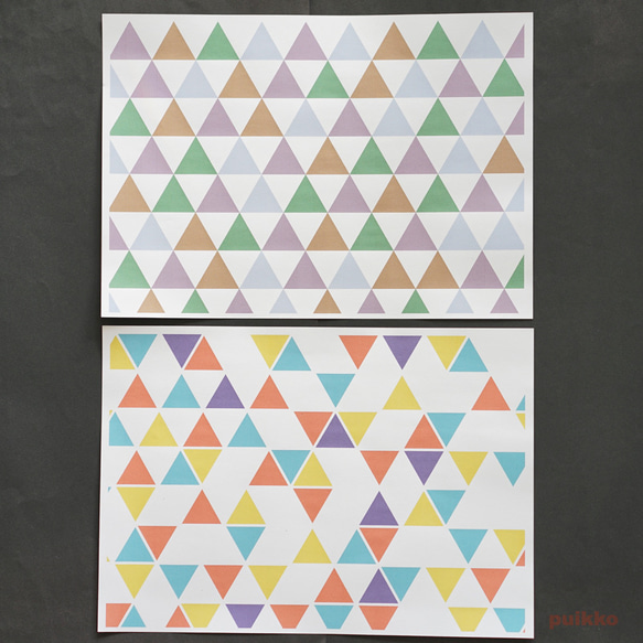 紙書封面三角形設計（彩色）（5 件套） 第6張的照片