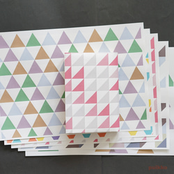 紙書封面三角形設計（彩色）（5 件套） 第5張的照片